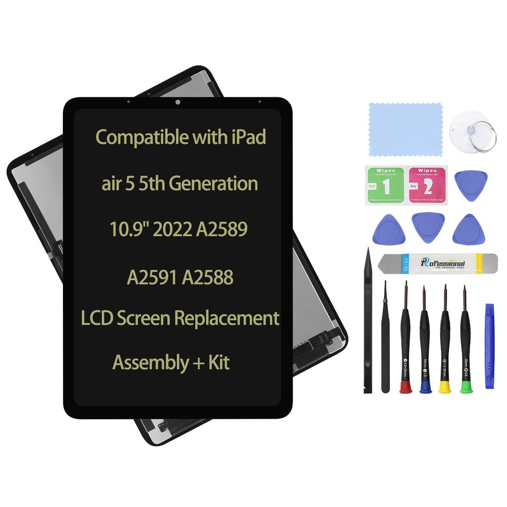 Daplinno 10.9" LCD Screen Replacement Compatible with iPad air 5 5th Generation 2022 A2589 A2591 A2588 Display LCD Assembly and Glass Touch Digitizer Premium Repair Kit