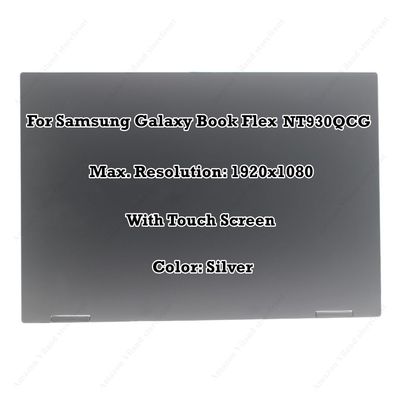 13.3" Silver FHD 1920x1080 LCD Touch Screen Assembly Display Complete for Samsung Galaxy Book Flex NT930QCG