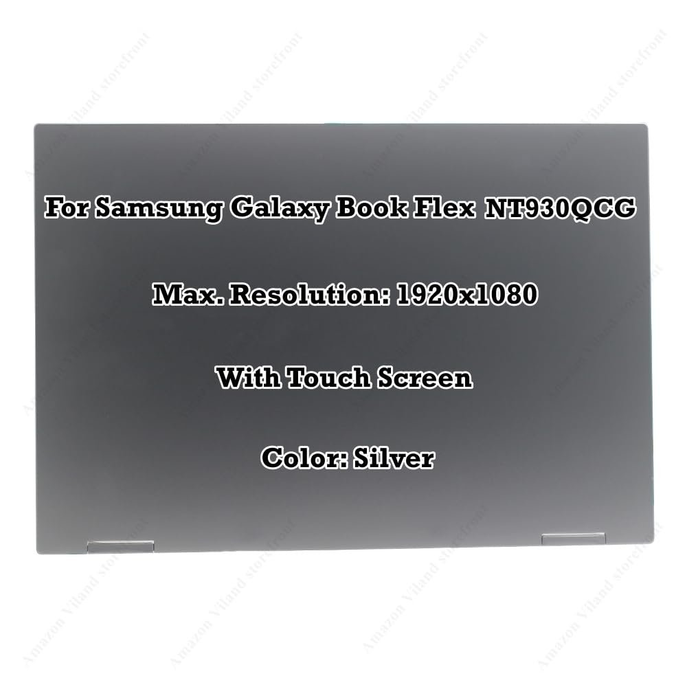 13.3" Silver FHD 1920x1080 LCD Touch Screen Assembly Display Complete for Samsung Galaxy Book Flex NT930QCG