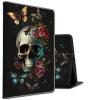 BEOTIWAD for 10.1" Amazon Fire HD 10 Tablet (13th Generation, 2023 Release),PU Leather Multi-Angle Anti Slide Stand Cases with Auto Wake/Sleep,Butterfly Skull Flower view 1