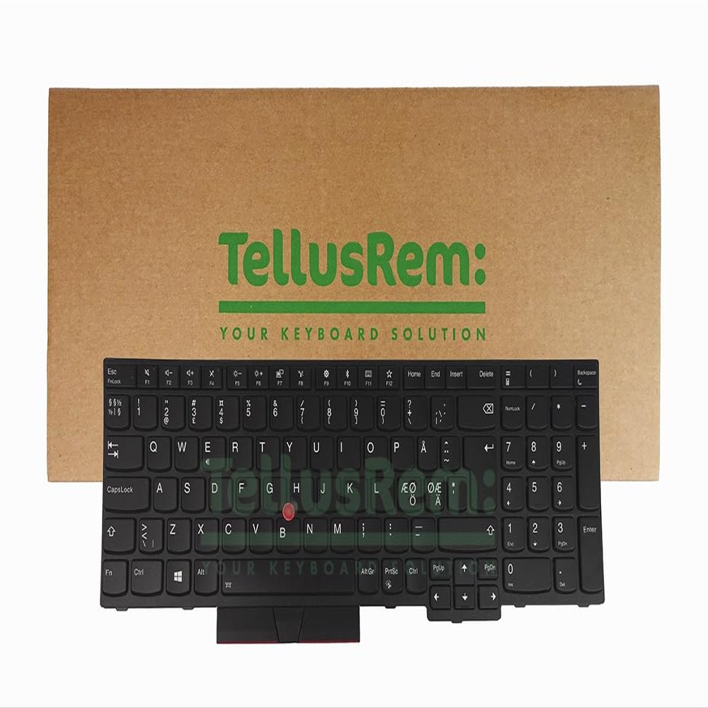 Replacement Scandinavian Nordic Backlit Keyboard for Lenovo Edge L580 E580 P52 P72 T590 T580s