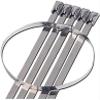 stainless steel cable ties,steel locking ties,100pcs Stainless Steel Cable Ties, Metal Cable Ties with Rolling Self Locking Zip Ties, Metal Cable Ties, Exhaust Wrap Coated Locking Cable Zip Ties ( ( C view 1