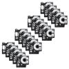 Compatible Label Tapes Replacement for Dymo 18443 Permanent Vinyl 3/8 inch Black on White Tapes Suitable for Dymo Rhino 4200 5200 5000 6000 Label Makers, 3/8" x 18'(9mm x 5.5m),20-Pack view 1