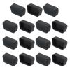 MECCANIXITY 15pcs Laptop COM Port Duct Covers Caps Silicone Plugs Protector for VGA DB9 DB15 Male End, Black view 1
