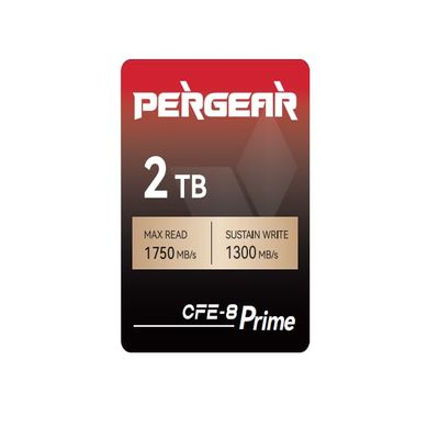 PERGEAR 2TB Cfexpress Type B Memory Card, Up to 1750MB/s Max Read Speed and 1300 MB/s Sustained Write Speed for Video and Photo, Support Nikon Z8 8K 60p N-RAW Recording