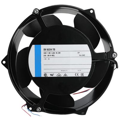 24V DV6224TD 3.8A 91.2W 17251 Cooling Fan 172X172X51MM 2-Wire