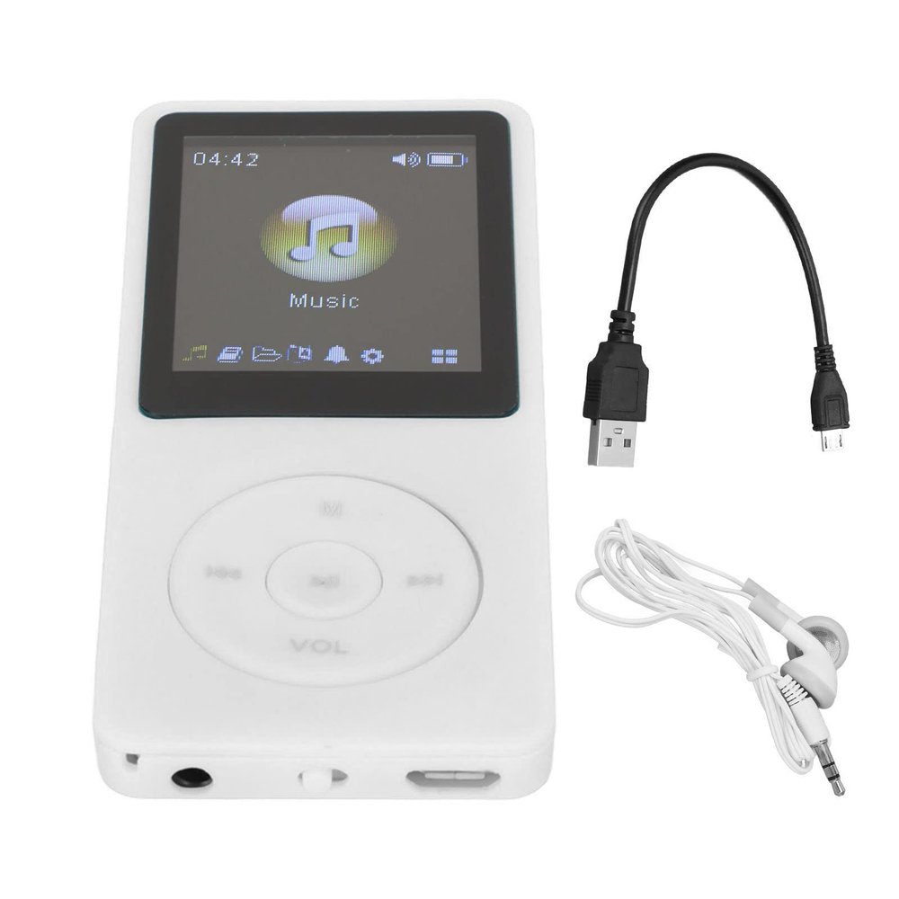 Mp3 Participant Mp4 Player, Portable Digital Lossless Tune Mp3 Mp4 Participant for Children, Thin 1.Eight Inch Liquid Display Media Song Player for (White)