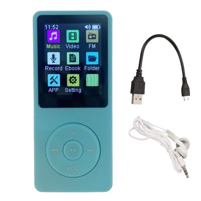 Mp3 Participant Mp4 Player, Portable Digital Lossless Tune Mp3 Mp4 Participant for Children, Thin 1.Eight Inch Liquid Display Media Song Player for (Blue)