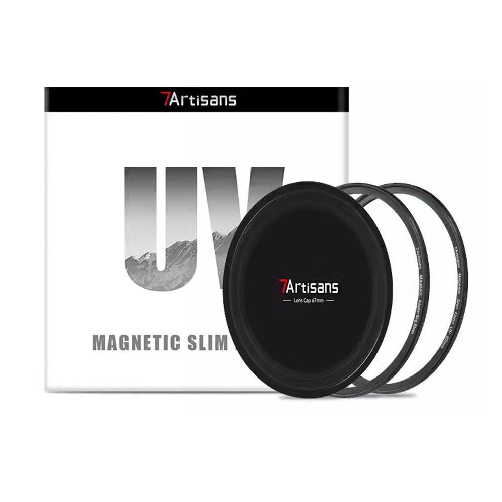 7artisans 67/72/77/82mm Magnetic Adapter Ring K9 UV, ND8, ND64, ND1000, GND0.9,Black Diffusion 1/4,CPL Nano Filter,Waterproof,Oil Slip Resistant (82mm, UV)