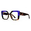 laureles Blue Light Blocking Reading Glasses Womens Large Square Blue Leopard Computer Eyewear Readers Female (C1, 1.00 Magnification) view 1