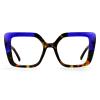 laureles Blue Light Blocking Reading Glasses Womens Large Square Blue Leopard Computer Eyewear Readers Female (C1, 1.00 Magnification) view 2