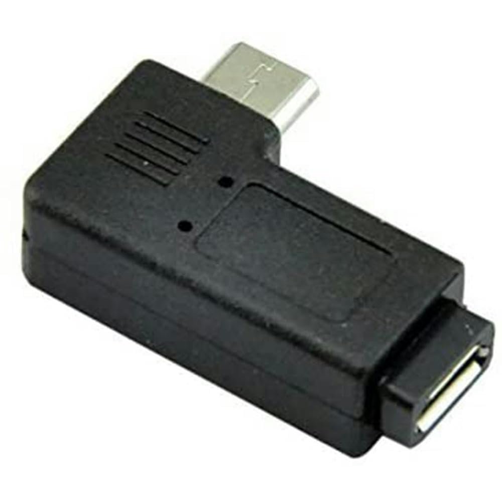 RKEBK USB 2.0 Adapter Plug - Left and Right Angle Micro to Micro - Male to Female - 2pack