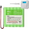 NYI Upgraded 3800mAh Battery Compatible with ADT IMPASSA 9057 SCW9057 SCW9055, 6PH-H-4/3A3600-S-D22 Replacement, 7.2V Rechargeable Ni-MH Battery Pack for DSC Control Panel, 2 Pin Connector view 1