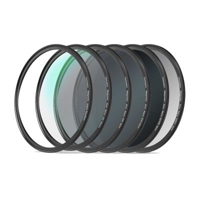 7artisans 67/72/77/82mm Magnetic Adapter Ring K9 UV, ND8, ND64, ND1000, GND0.9,Black Diffusion 1/4,CPL Nano Filter,Waterproof,Oil Slip Resistant (77mm, Five in one Set(CPL+ND1000+ND64+ND8+GND0.9))