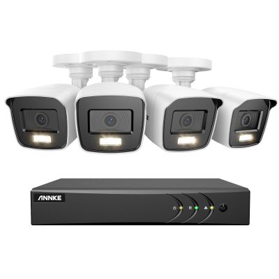 ANNKE 16CH Security Camera System, 3K Lite Surveillance DVR with 4X 2MP Wired CCTV Cams with Full Color Night Vision, 130DB WDR, 3D DNR, AI Human/Vehicle Detection, Remote Access, NO HDD Included
