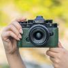 CAMINSTARRY Genuine Leather Camera Half Case Cover With Hand Grip for Zf Camera Accessories Retro Cover Handmade (Green Case) view 1