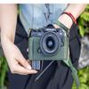 CAMINSTARRY Genuine Leather Camera Half Case Cover With Hand Grip for Zf Camera Accessories Retro Cover Handmade (Green Case) view 3