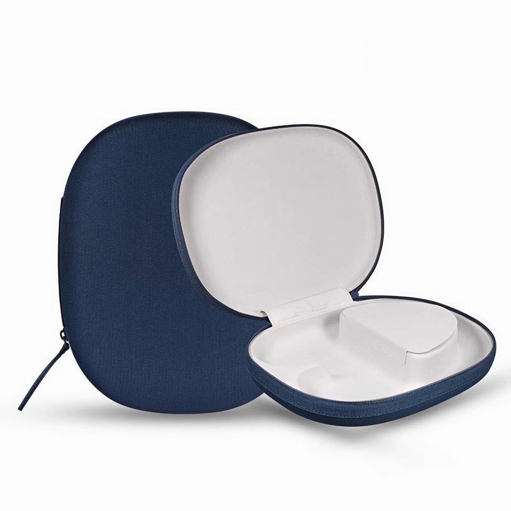 PX8 Carrying Case Replacement Headset Travel Case Round Hard Box Portable Bag Compatible with Bowers & Wilkins PX8/PX7 S2 Wireless Noise-Cancelling Headphones (Blue)