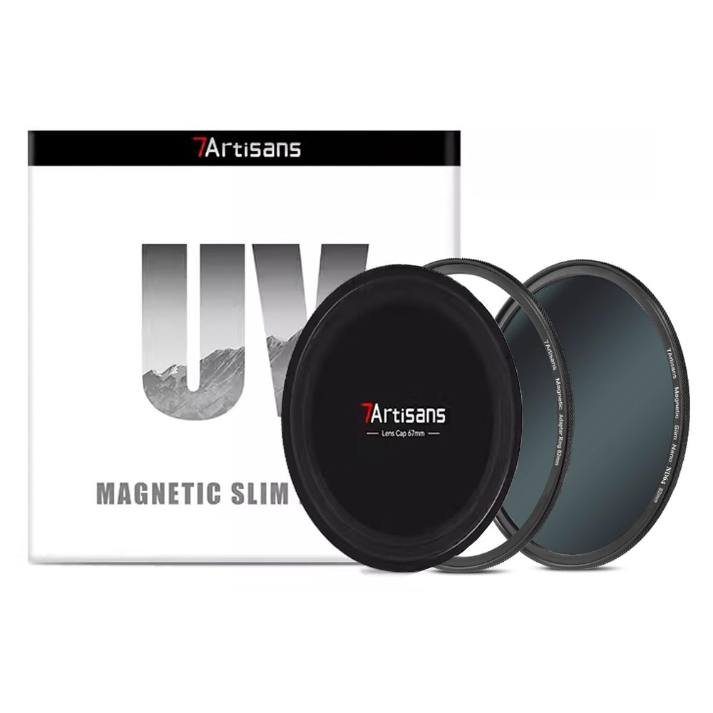 7artisans 67/72/77/82mm Magnetic Adapter Ring K9 UV, ND8, ND64, ND1000, GND0.9,Black Diffusion 1/4,CPL Nano Filter,Waterproof,Oil Slip Resistant (67mm, ND64)