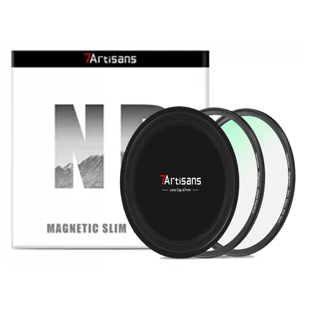 7artisans 67/72/77/82mm Magnetic Adapter Ring K9 UV, ND8, ND64, ND1000, GND0.9,Black Diffusion 1/4,CPL Nano Filter,Waterproof,Oil Slip Resistant (67mm, ND8)