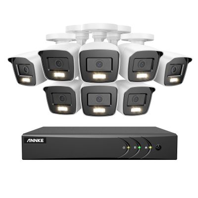 ANNKE 16CH Security Camera System, 3K Lite Surveillance DVR with 8X 2MP Wired CCTV Cams with Full Color Night Vision, 130DB WDR, 3D DNR, AI Human/Vehicle Detection, Remote Access, NO HDD Included