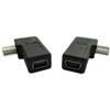 RKEBK USB 2.0 Adapter Plug - Left and Right Angle Mini to Mini - Male to Female - 2Pack view 1