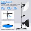 Heavy Duty Pistol Grip Stand, 2.5m/8.2ft Robust Photography Light Stand with Casters & A Sliding Arm Max Loading: 20kg/44lb Stainless Steel for Photography Studio Monolight Softbox view 2