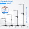 Heavy Duty Pistol Grip Stand, 2.5m/8.2ft Robust Photography Light Stand with Casters & A Sliding Arm Max Loading: 20kg/44lb Stainless Steel for Photography Studio Monolight Softbox view 3