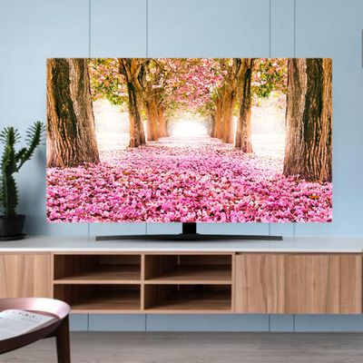 TV Cover TV Dust Cover 32-80 Inches Indoor Television Dustproof Cover Colorful Painting Printed TV/Computer Display Art Decorative Cover Multifunction Screen Protectors for Hanging Desktop Curved