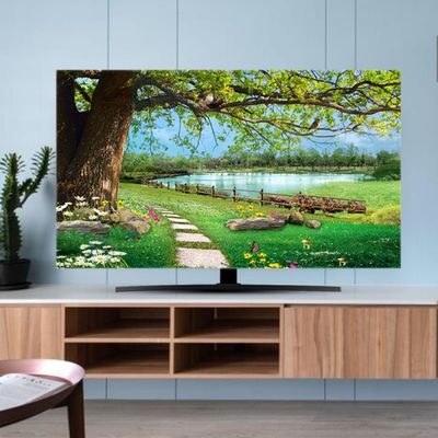 TV Cover TV Dust Cover 32-80 Inches Indoor Television Dustproof Cover Colorful Painting Printed TV/Computer Display Art Decorative Cover Multifunction Screen Protectors for Hanging Desktop Curved