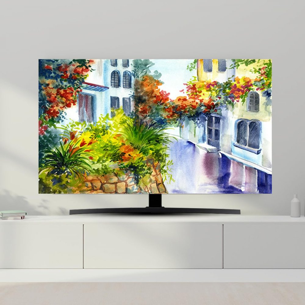 GSGC TV Cover TV Dust Cover TV Screen Protector Universal 32-80in Indoor TV Display Protection Cover Dustproof TV Decoration Artwork Cover for LCD LED Plasma Hanging Desktop Curved Universal TV