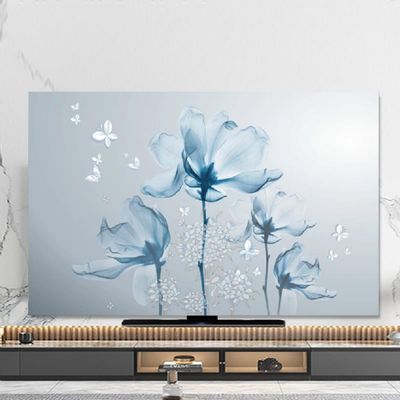 GSGC TV Cover TV Dust Cover 32 Inch- 80 Inch Waterproof Dustproof Sunproof Fabric Home Television Display Protective Cover TV/Computer Hanging Curved Screen Desktop Living Room Art Decoration Cover