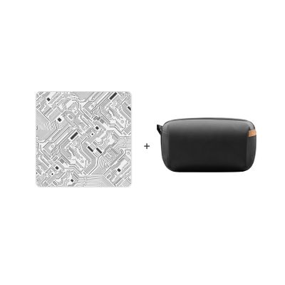 PGYTECH Protective Wrap Lens Camera Wrap Cloth + Tech Accessories Pouch Electronics Organizer Bag, black