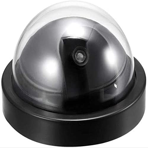 XYWHPGV Fake Security Camera Dummy Dome CCTV with Blinking Red LED Warning Alert Light for Home Outdoor Indoor Black(69f49 c356b 0161c 68fbf a8397 25d93