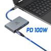 Akasa USB C Hub Typ C, Aluminium 4 in 1 USB C 100 W PD mit 10 Gbps High Speed Transfer, 2 x USB-A Data Ports, 1 x USB 3.0 PD und 1 x USB Ports, untersttzt Macbook, iPad, PC and More, AK-CBCA31-18BK view 4
