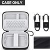 Carrying for Samsung T9/ T7/ T7 Shield Portable SSD 4TB 2TB 1TB, USB External Solid State Hard Drive Storage Travel Carrying Holder Fits for USB Cable (Black-Grey)-Box Only view 2