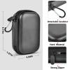 Carrying for Samsung T9/ T7/ T7 Shield Portable SSD 4TB 2TB 1TB, USB External Solid State Hard Drive Storage Travel Carrying Holder Fits for USB Cable (Black-Grey)-Box Only view 3