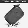 Carrying for Samsung T9/ T7/ T7 Shield Portable SSD 4TB 2TB 1TB, USB External Solid State Hard Drive Storage Travel Carrying Holder Fits for USB Cable (Black-Grey)-Box Only view 4