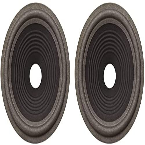 XYWHPGV 8 inches Paper Speaker Cone Subwoofer Drum Ripple Paper 1.4 inches Coil Diameter with Foam Surround Black 2 Pcs(92dfc 0b046 3cae1 c2edb 50354 a2435