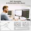 BANIGIPA Bluetooth Headset with Removable Microphone, Wireless Headset w/DSP Noise Cancelling for Phones Laptop Computer PC, Open Ear Headphones for Working Driving Running Cycling Driving -12 Hrs view 4