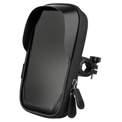Kisangel Mobile Phone Holder Convenient Bike Phone Rack Daily Use Phone Pouch Cellphone Bag Cell Phone Accessories Bike Accessory Leather Scattered Beads Electric Car