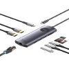 VENTION 9-in-1 USB C Docking Station, Dual 4K@60Hz HDMI, 100W PD, Gigabit Ethernet, 5Gbps USB-A, SD/TF, Grey, Windows/MacBook Compatible, Dell XPS, HP Spectre, Lenovo Yoga, Surface Pro, MacBook Air view 1