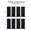 40 ft x 10 ft Thick Black Backdrop Curtain for Parties, 8 Panels Black Polyester Wedding Backdrop Drapes for Birthday Photography Background Party Backdrop Home Decorations view 4