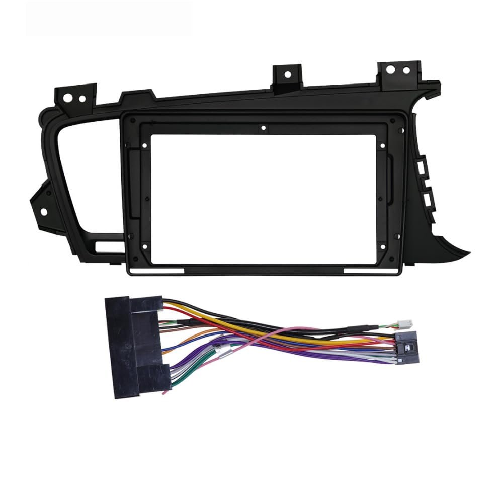 9'' Car Radio Stereo Fascia Frame Panel Trim Bezel with Power Harness for Kia K5 Optima 2011 12 13 Dash Mounting Frame