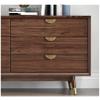 Vintage Cabinet Knobs, Brass Cupboard HandlesHardware Cupboard KnobsDrawer Pulls Brass Cupboard Door Handles Finger Edge Pull Concealed Handle Dresser Door Handles Kitchen Cabinet Wardrobe Drawer Har view 4