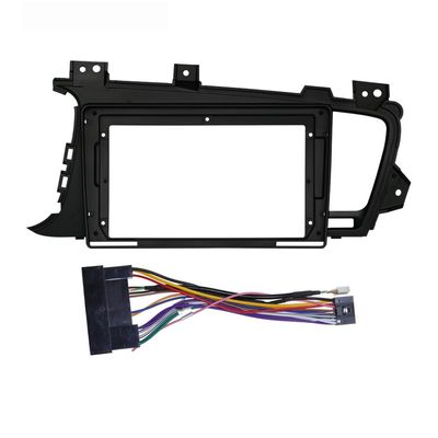 9'' Car Radio Stereo Fascia Frame Panel Trim Bezel with Power Harness for Kia K5 Optima 2011 12 13 Dash Mounting Frame