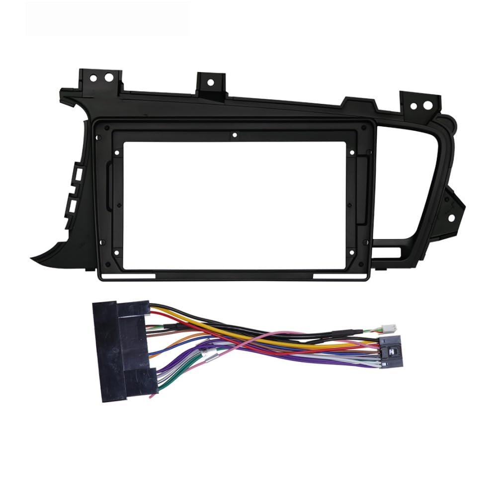 9'' Car Radio Stereo Fascia Frame Panel Trim Bezel with Power Harness for Kia K5 Optima 2011 12 13 Dash Mounting Frame