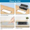 Table Pop up Power Strip Box Desktop Pop Up Outlet Recessed Multimedia Strip Socket Conference Table Power Hub Hidden Table Connection Box with Outlet Network HDMI for Office Desk (Sliver-D) view 4