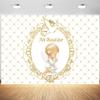 10x6.5ft Mi Bautizo Backdrop My Baptism First Holy Communion Photography Background Newborn Boys Girls Baby Shower Party Banner Decorations Supplies Photo Booth Props view 1