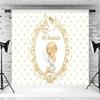 10x6.5ft Mi Bautizo Backdrop My Baptism First Holy Communion Photography Background Newborn Boys Girls Baby Shower Party Banner Decorations Supplies Photo Booth Props view 3